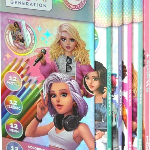 Set de 48 crayons de couleurs et carnet