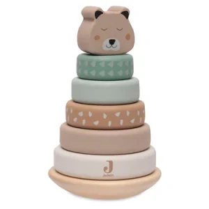 Empileur à bascule Anneaux en Bois - Jungle Jambo