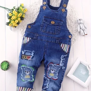 Pantalon salopette en denim enfant