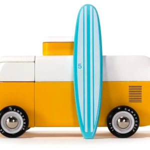 Voiture en Bois Candycar World - Van de Plage Jaune