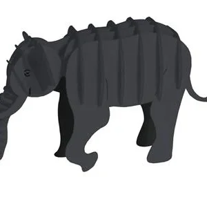 Modèle En Papier 3D - Éléphant