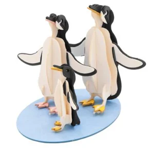 Modèle En Papier 3D - Famille Pinguins