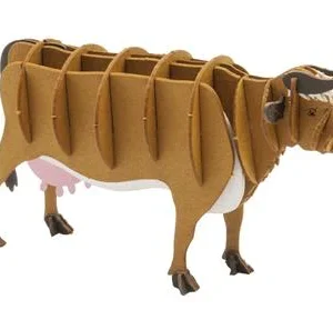 Modèle En Papier 3D - Vache Brune