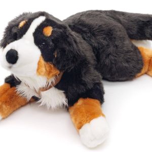 Peluche Bouvier bernois allongé (avec harnais)