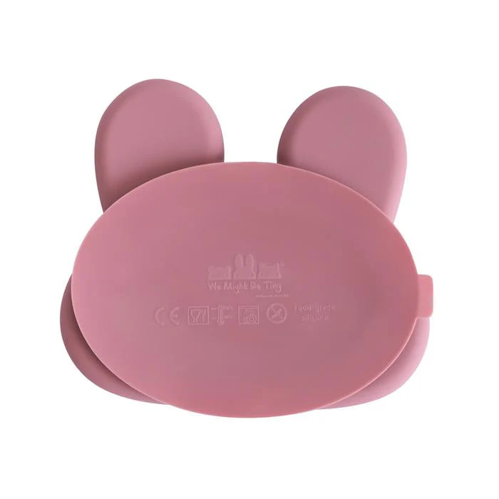 Assiette en Silicone Lapin Dusty Rose – Image 3