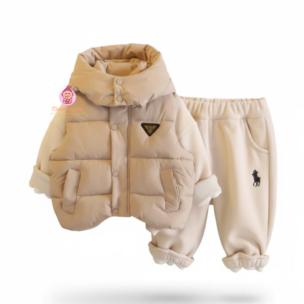 Ensemble d'hiver 3 pièces à capuche enfant – Image 4