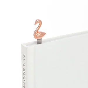 Marque Page Cygne Or Rose