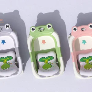 Baignoire bébé pliable Grenouille avec coussin de bain