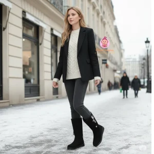 Bottes de neige fourrées femme