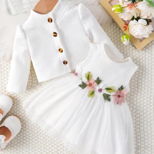Ensemble robe gilet pour fille