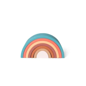 Jouet arc en ciel empilable en silicone