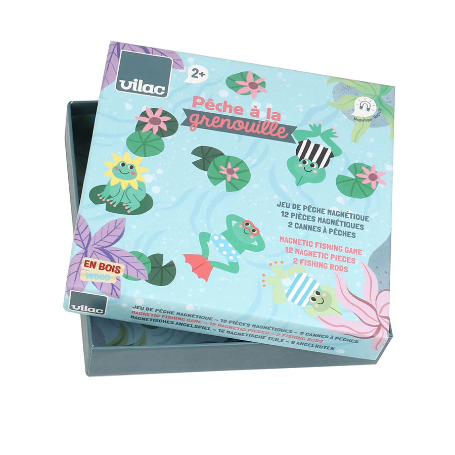 Pêche à la ligne magnétique en bois, Les grenouilles - Michelle Carlslund – Image 3