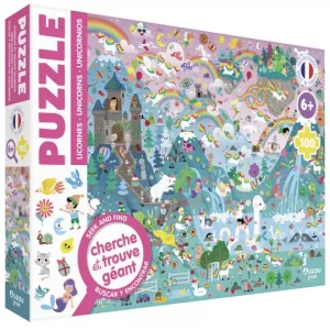 Cherche et trouve géant puzzle "Licornes"